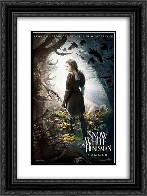 Snow White and the Huntsman 18x24 Black Ornate Wood Framed Movie Poster with Double Matting