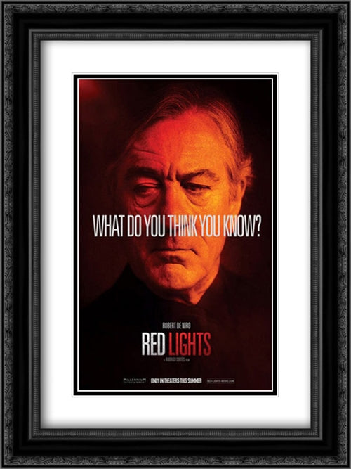 Red Lights 18x24 Black Ornate Wood Framed Movie Poster with Double Matting