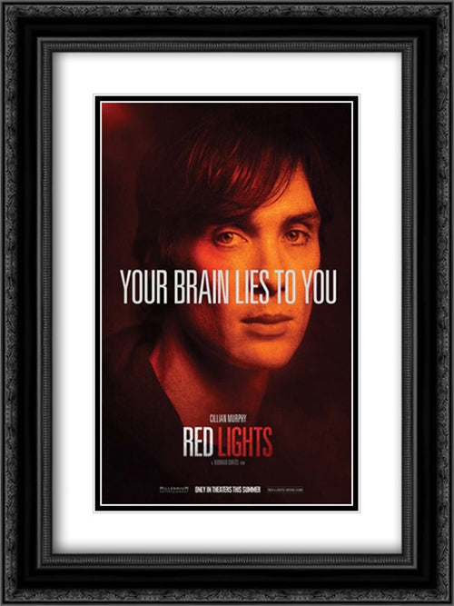 Red Lights 18x24 Black Ornate Wood Framed Movie Poster with Double Matting