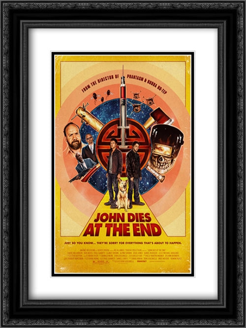 John Dies At The End 18x24 Black Ornate Wood Framed Movie Poster with Double Matting