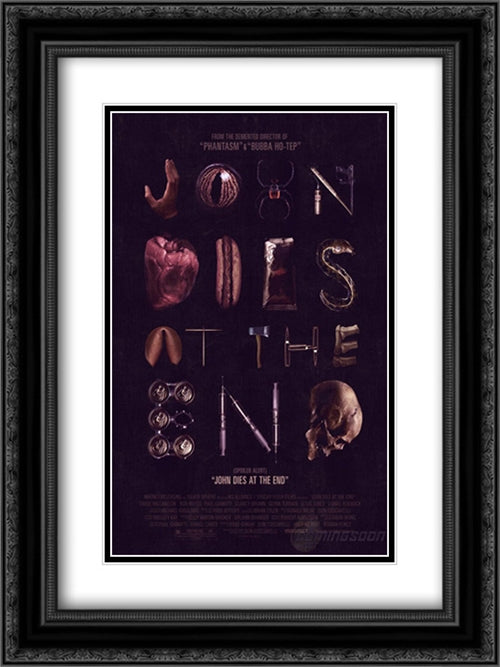John Dies At The End 18x24 Black Ornate Wood Framed Movie Poster with Double Matting