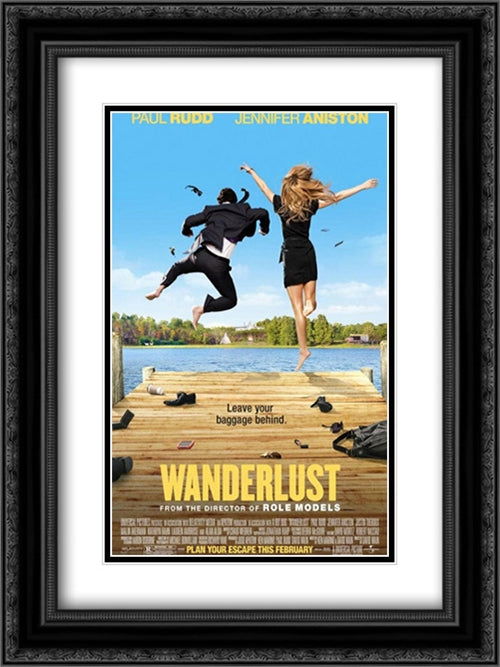 Wanderlust 18x24 Black Ornate Wood Framed Movie Poster with Double Matting