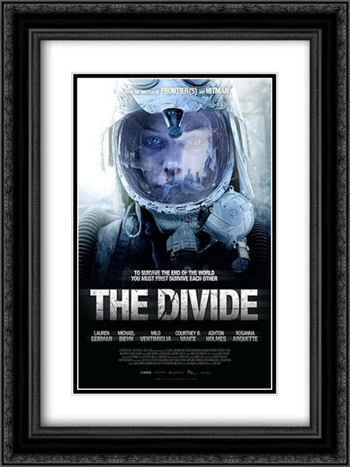 The Divide 18x24 Black Ornate Wood Framed Movie Poster with Double Matting