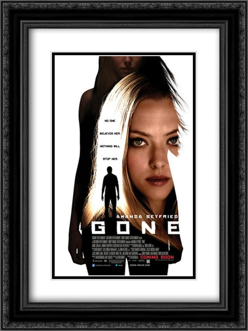 Gone 18x24 Black Ornate Wood Framed Movie Poster with Double Matting