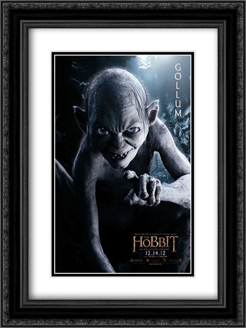 The Hobbit: An Unexpected Journey 18x24 Black Ornate Wood Framed Movie Poster with Double Matting