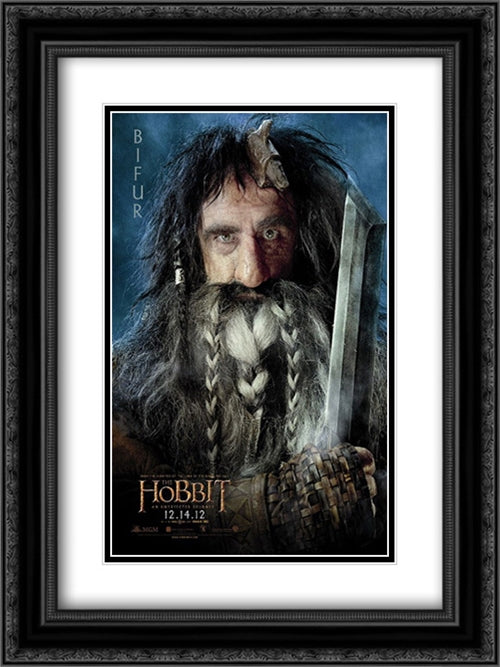 The Hobbit: An Unexpected Journey 18x24 Black Ornate Wood Framed Movie Poster with Double Matting