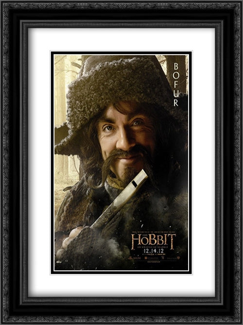 The Hobbit: An Unexpected Journey 18x24 Black Ornate Wood Framed Movie Poster with Double Matting