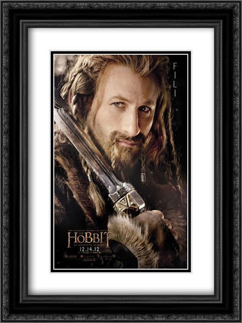 The Hobbit: An Unexpected Journey 18x24 Black Ornate Wood Framed Movie Poster with Double Matting