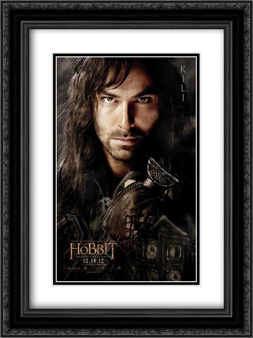 The Hobbit: An Unexpected Journey 18x24 Black Ornate Wood Framed Movie Poster with Double Matting