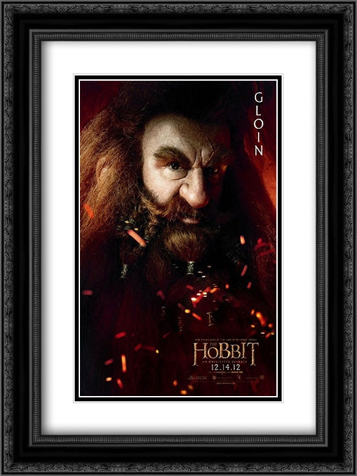 The Hobbit: An Unexpected Journey 18x24 Black Ornate Wood Framed Movie Poster with Double Matting