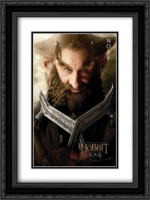 The Hobbit: An Unexpected Journey 18x24 Black Ornate Wood Framed Movie Poster with Double Matting