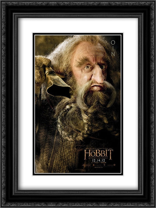 The Hobbit: An Unexpected Journey 18x24 Black Ornate Wood Framed Movie Poster with Double Matting