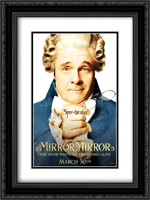 Mirror Mirror 18x24 Black Ornate Wood Framed Movie Poster with Double Matting