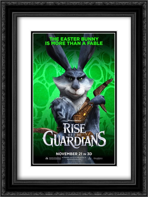 Rise of the Guardians 18x24 Black Ornate Wood Framed Movie Poster with Double Matting