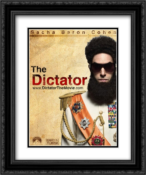The Dictator 20x24 Black Ornate Wood Framed Movie Poster with Double Matting