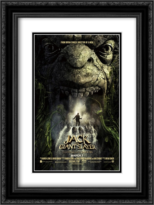Jack the Giant Slayer 18x24 Black Ornate Wood Framed Movie Poster with Double Matting