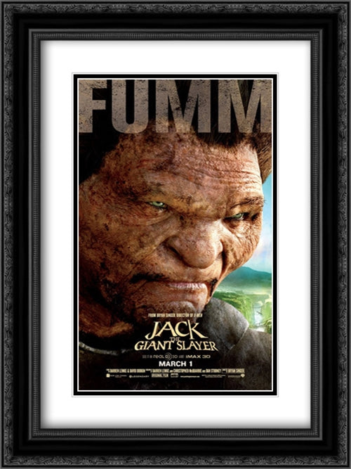 Jack the Giant Slayer 18x24 Black Ornate Wood Framed Movie Poster with Double Matting