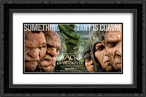 Jack the Giant Slayer 24x16 Black Ornate Wood Framed Movie Poster with Double Matting