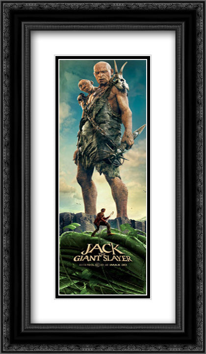 Jack the Giant Slayer 14x24 Black Ornate Wood Framed Movie Poster with Double Matting