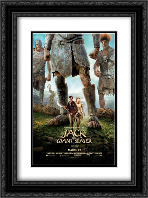 Jack the Giant Slayer 18x24 Black Ornate Wood Framed Movie Poster with Double Matting