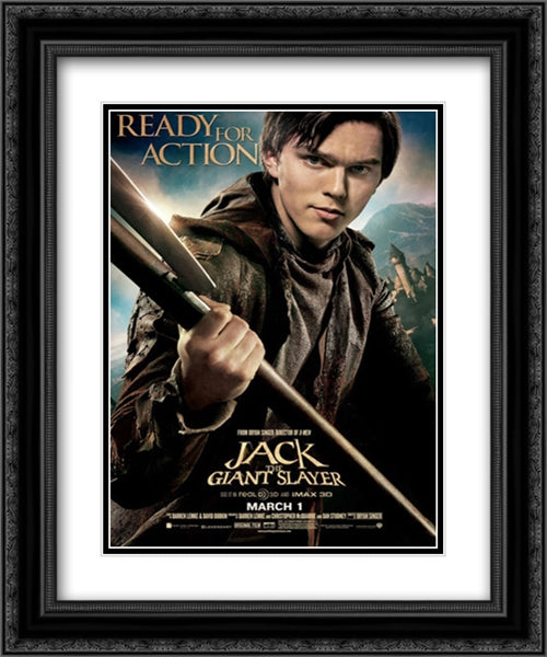 Jack the Giant Slayer 20x24 Black Ornate Wood Framed Movie Poster with Double Matting