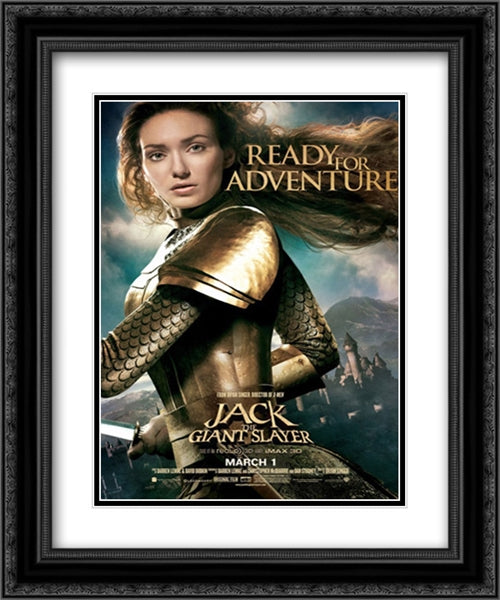 Jack the Giant Slayer 20x24 Black Ornate Wood Framed Movie Poster with Double Matting