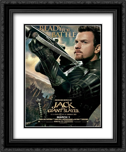 Jack the Giant Slayer 20x24 Black Ornate Wood Framed Movie Poster with Double Matting