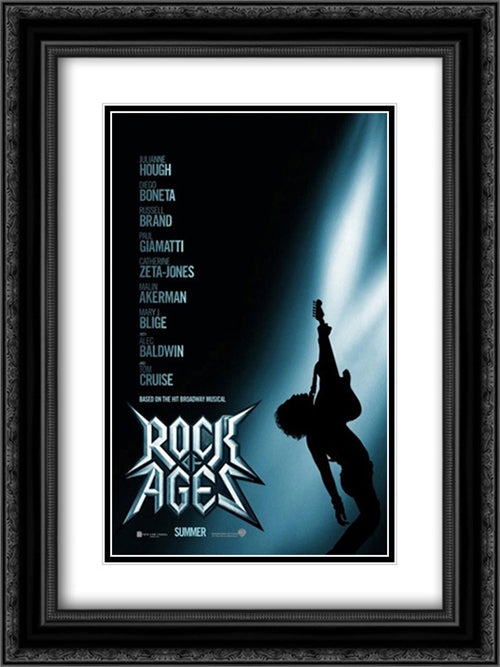 Rock of Ages 18x24 Black Ornate Wood Framed Movie Poster with Double Matting