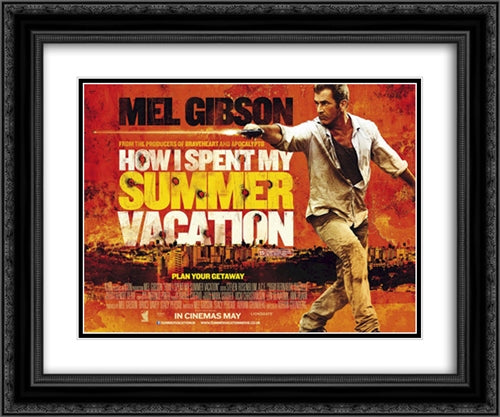 Get the Gringo 24x20 Black Ornate Wood Framed Movie Poster with Double Matting