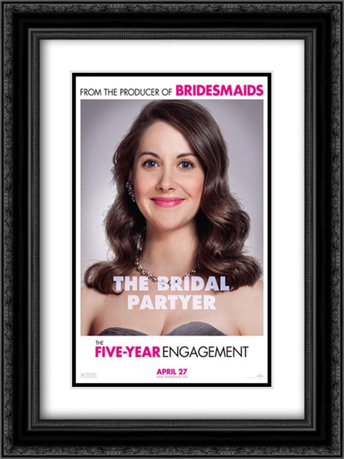 The Five-Year Engagement 18x24 Black Ornate Wood Framed Movie Poster with Double Matting