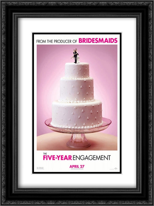 The Five-Year Engagement 18x24 Black Ornate Wood Framed Movie Poster with Double Matting