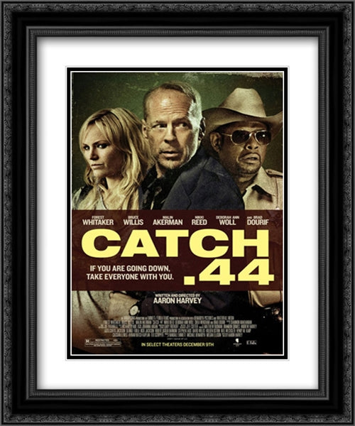 Catch .44 20x24 Black Ornate Wood Framed Movie Poster with Double Matting