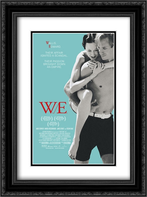 W.E. 18x24 Black Ornate Wood Framed Movie Poster with Double Matting