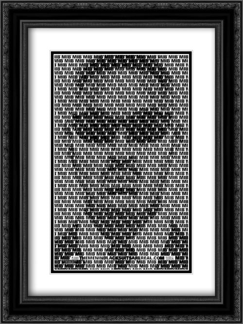 Men in Black 3 18x24 Black Ornate Wood Framed Movie Poster with Double Matting