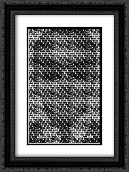 Men in Black 3 18x24 Black Ornate Wood Framed Movie Poster with Double Matting