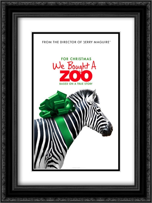 We Bought a Zoo 18x24 Black Ornate Wood Framed Movie Poster with Double Matting