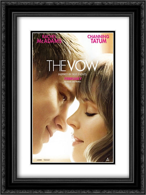 The Vow 18x24 Black Ornate Wood Framed Movie Poster with Double Matting