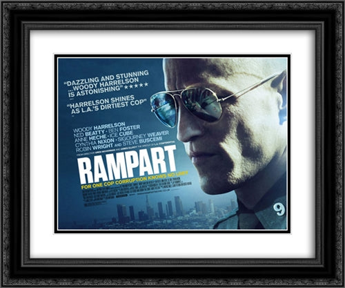 Rampart 24x20 Black Ornate Wood Framed Movie Poster with Double Matting