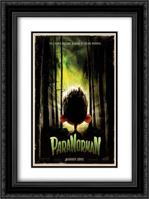 Paranorman 18x24 Black Ornate Wood Framed Movie Poster with Double Matting