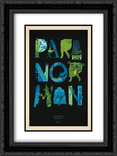 Paranorman 18x24 Black Ornate Wood Framed Movie Poster with Double Matting