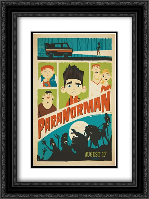 Paranorman 18x24 Black Ornate Wood Framed Movie Poster with Double Matting
