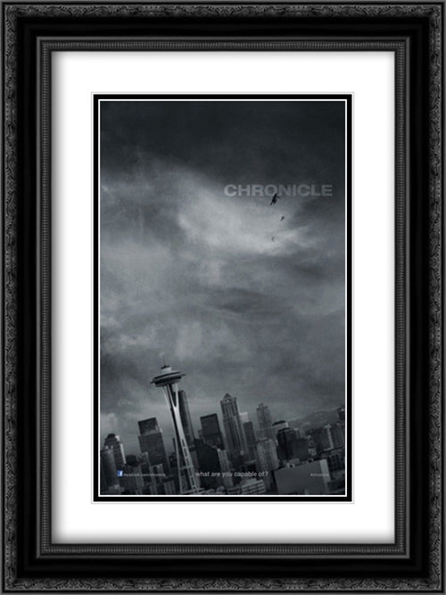 Chronicle 18x24 Black Ornate Wood Framed Movie Poster with Double Matting