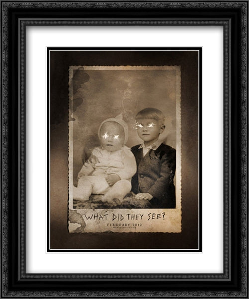 The Woman in Black 20x24 Black Ornate Wood Framed Movie Poster with Double Matting
