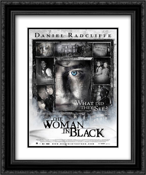 The Woman in Black 20x24 Black Ornate Wood Framed Movie Poster with Double Matting