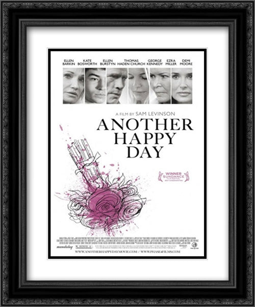 Another Happy Day 20x24 Black Ornate Wood Framed Movie Poster with Double Matting