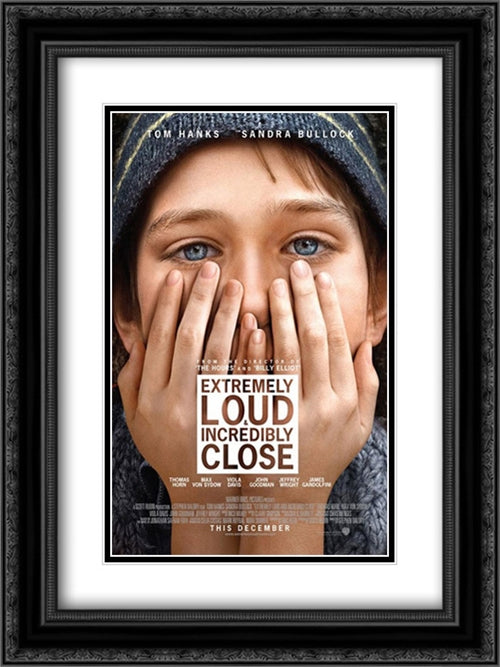 Extremely Loud and Incredibly Close 18x24 Black Ornate Wood Framed Movie Poster with Double Matting