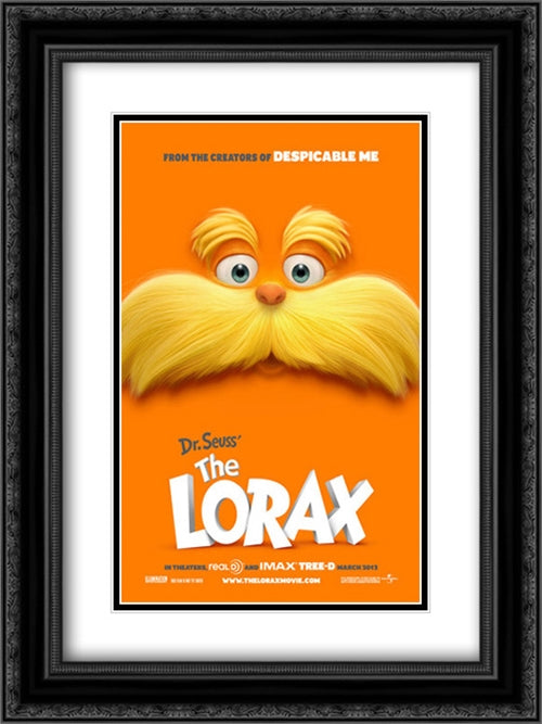 The Lorax 18x24 Black Ornate Wood Framed Movie Poster with Double Matting