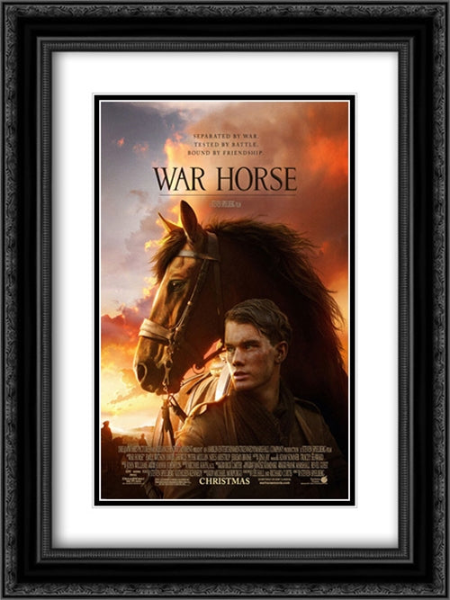 War Horse 18x24 Black Ornate Wood Framed Movie Poster with Double Matting