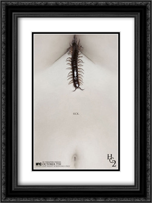 The Human Centipede 2 18x24 Black Ornate Wood Framed Movie Poster with Double Matting