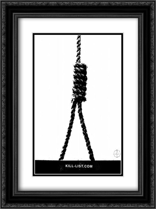 Kill List 18x24 Black Ornate Wood Framed Movie Poster with Double Matting